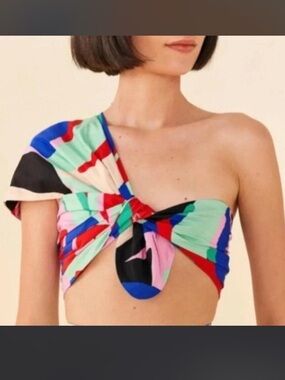 Colorful Monstera FARM Rio Crop Top